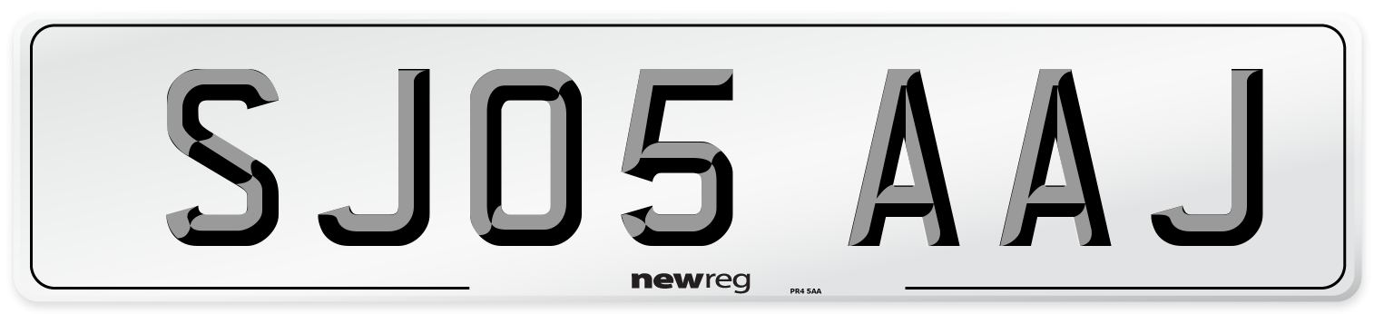 SJ05 AAJ Number Plate from New Reg